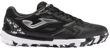 Joma Tacchetti da calcio per tappeto erboso, tomaia in rete traspirante, ventilazione VTS, punta di protezione, intersuola in phylon, suola resistente, Nero e oro., 41 EU