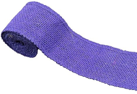 Cinta de yute de 5 x 2 m, cinta decorativa, cinta de lino natural, cinta decorativa de yute, 2 cm de ancho, cinta de regalo vintage para manualidades, boda, Navidad, corona de otoño, color lila