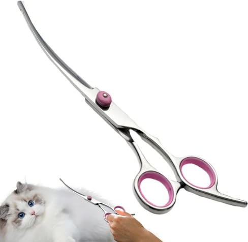 Tijeras para mascotas para preparación, tijeras de corte de perros para preparación,Recortador de perros de acero inoxidable Recortador de cabello | Safety Pet Tool Grooming Shears con consejos redond