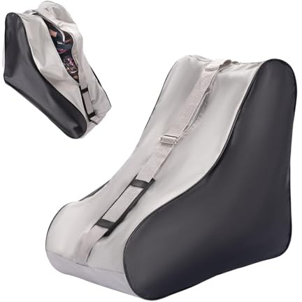 YEENAIV Sac de Patinage à roulettes, Sac de Patinage sur Glace avec Bandoulière Réglable Poignée 3 Couches Chaussures, avec Sangle Réglable Transport pour Femmes et Hommes