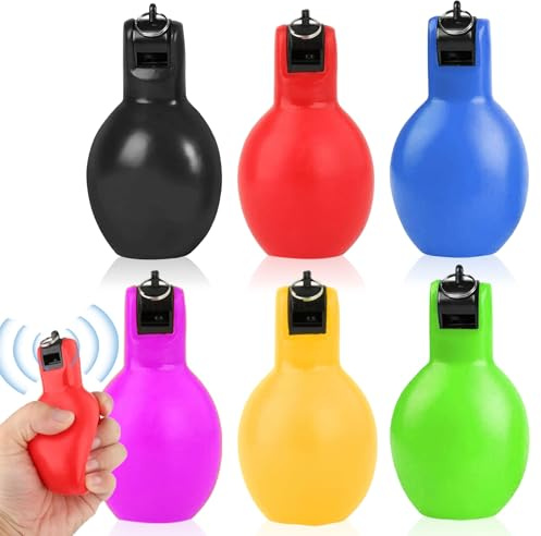 XSYKJGS Silbato de mano para educación física, 6 unidades, silbato de árbitro, juego de emergencia con cordón de silbato, cordón corto, clip de silbato de mano para árbitros, accesorios de