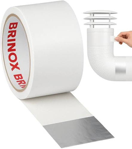 Brinox B61400B Cinta Aluminio Adhesiva, Blanco