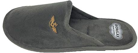 Zapatilla de Estar por casa/Biorelax/Hombre/Mod. Gris Liso/Empeine Suapel/Suela de Goma Antideslizante/Cámara de Aire/Talla 41