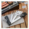 InnovaGoods - 5 in 1 Grillwerkzeug-Set, Multifunktionsdesign, Leicht und Kompakt, Ideal für Camping und Outdoor, Schwarz, Stahl
