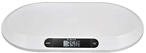 20Kg Digital Child Scales with Lcd Display Baby Scales 55x32x2.7cm Digital Scales with A Tare Function for Weighing Newborns, Babies Used (White)