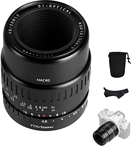 TARTISAN 40mm F2.8 Macro Lens APS-C MF for Panasonic/Olympus/Lumix M43 Mount Cameras EPM1 EPM2 E-P3 E-P5 E-M1 E-M5 E-M10IIl Pen-F G1 G2 G85 GF1 GF2 GF3 GF5 GM5 GM10 GH. 1 GH4. GH5 and more