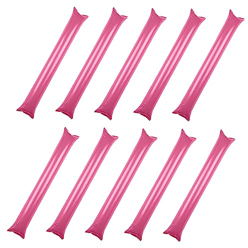 UBIOER 48 PCS Thunder Sticks Cheering Sticks Thicken Bam Bam Cheerleading Noise Makers Balloons for Sporting Events Dance Basketball Football Game Party (Pink)
