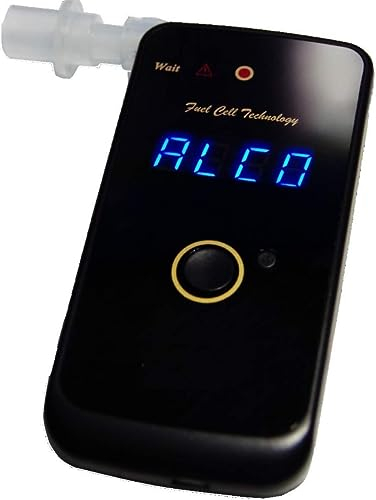 Elotec Medizinprodukte Promilletester bis 4‰ Akku aufladbar Alkoholtester 99% Polizeigenau ±0,05‰ Alkomat Fuel Cell Sensor Neueste Technik Netzkabel 220 Volt