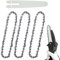3pcs 6 Inch Chainsaw Chain with Replacement Saw Chain Bar, Mini Chainsaw Chain Steel Chainsaw Blade Chain for Mini Chainsaws Tree Trimming (37 Drive Links)