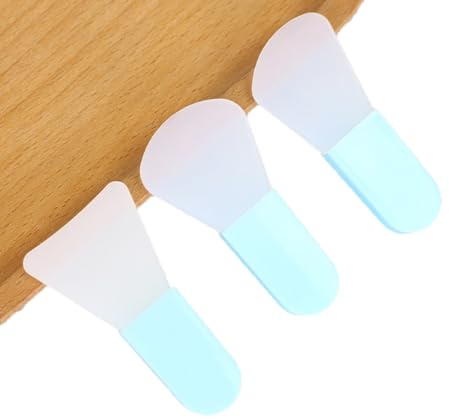 Wopanxye 6-pack silikon ansiktsmask applikator, mjuk ansiktsmask borste, mini kosmetiska spatlar, lera modelleringsmask flexibel ansiktsmask hudvårdsverktyg för kräm, kropp