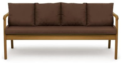 Setgarden® Cojín para banco de jardín con respaldo – Juego – Cojín de doble cara para columpio y banco – Disponible en varios colores y tamaños, marrón, 180 x 60 x 50 cm