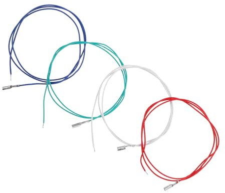 ifundom Cavi Testina Giradischi 4 Pezzi in Rame Per Fonografo Cavo Collegamento Stabile Per Portatestina Sostituzione Facile Per Impianti Audio Vintage a Quattro Colori