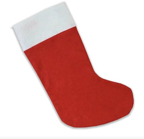 RockParty Large Red & White Christmas Stocking 60cm – Festive Felt Santa Sack for Presents, Toys & Holiday Decorations (1)