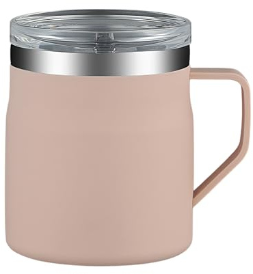 Dreuhuing Mug à Café en Acier Inoxydable - Récipient Isotherme 450ml,Tasse Isotherme Café | pour Jus Boissons Lait Voyageurs Étudiants Conducteurs Gym Trajet Quotidien Camping Randonnée Pique-nique