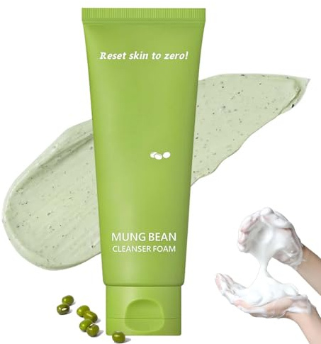 Mungobohnen Cleanser Gesicht - Mungobohnen Reinigungsschaum Cleanser - Clean ser Korean - Face wash korean skincare - Porenreiniger Gesicht, Für Alle Hauttypen, Milde Reinigung für Problemhaut
