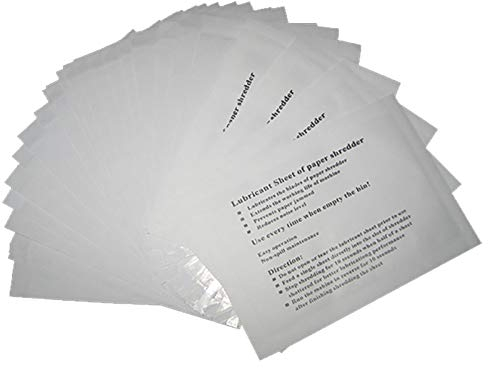 VANRA Ölpapier für Aktenvernichter,Shredder-Schmierblätter Shredder-Zubehör Ölblätter für alle Shredder-Typen,12Stück