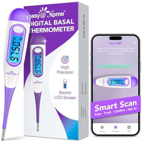 easy@Home Digital Basal Body Thermometer for Adults - Fertility Tracker