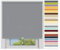 EFIXS Sichtschutzrollo Mittelzug Medium - Rollos nach Maß - 25 mm - Stoffbreite bis 180 cm, Höhe bis 240 cm - Hier: bis 80 cm x 150 cm (BxH) - grau (10686) - lichtdurchlässig, Springrollo