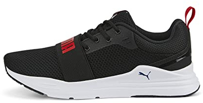 PUMA Chaussures de Gymnastique Wired Run Jr pour Homme, Noir High Risk Red White, 40 EU