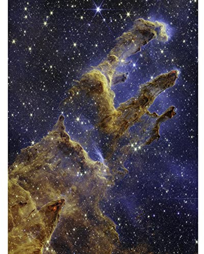 Artery8 NASA James Webb Space Telescope Pillars of Creation Eagle Nebula Large Wall Art Poster Print Thick Paper 18X24 Inch