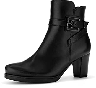 Gabor Damen Ankle Boots, Frauen Stiefeletten,Moderate Mehrweite (G),reißverschluss,Bootee,Booties,halbstiefel,schwarz (Micro),38 EU / 5 UK