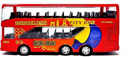 PLAYJOCS GT-8162 buss Barcelona, metallfordon, leksak för barn och samlare.