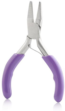 GOLD DEER Pince plate mini en or de 3 pouces pince à bec de canard miniature pince de poche mini pince de précision petite pince pour la fabrication de bijoux pliage de fil prise d'objets petits