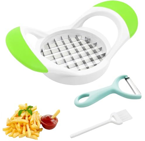 French Fry Maker, Professional Multi-purpose Stainless Steel Fast Vegetable Potato Slicer Onion Chopper Fits Home Kitchen, French Fry Cutter