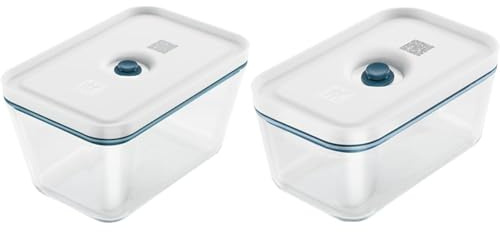 ZWILLING Fresh & Save-vakuum, förvaringslœda, storlek L, glas, La Mer & ZWILLING Fresh & Save-vakuum, förvaringsbox, storlek M, glas, La Mer