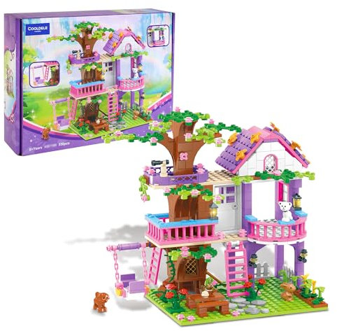 Cooldele Steam Kit de construction de cabane dans les arbres, 558 pièces, avec animaux, cadeaux d'anniversaire pour enfants, filles et garçons de 6, 7, 8, 9, 10, 11 et 12 ans