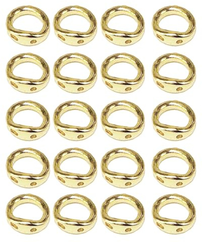 Anneaux de connexion élégants à double trou sophistiqués avec deux trous pour assemblage de bijoux
