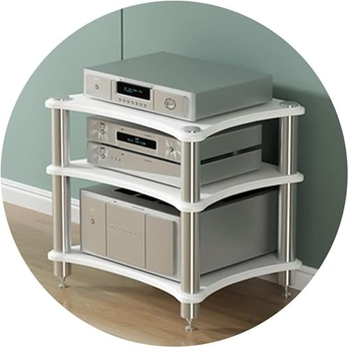 Hifi Rack Av Shelf 1/2/3/4-tiers Tv-bänk Tv-skåp Hifi Förstärkare Skåp Utrustning Skåp Högtalarställ Förstärkare Rack