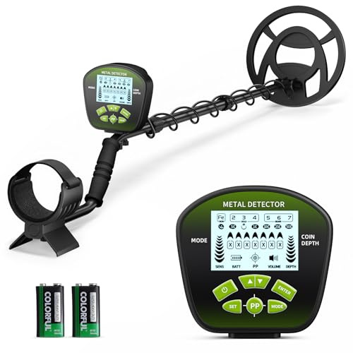 Détecteur de métaux pour Adultes et Enfants, Longueur, sensibilité et Audio, Tous Les Modes métal/Disc/PP, écran LCD, kit de détecteur d'or Professionnel pour la Plage, Le Jardin et la chass