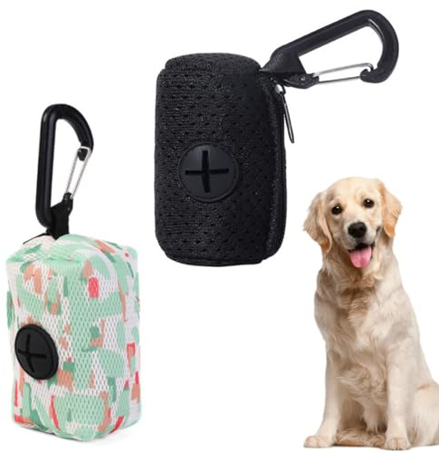 JYNXOR 2 Piezas Dispensador Bolsas Caca Perro, Porta Bolsas Caca Perro, Porta Bolsas de Excrementos, Soporte Bolsas Excrementos Perros, Perros Accesorios, para Excrementos de Perro Bolsas de basura