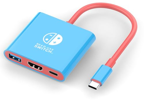 2026 Switch 2 Dock for Nintendo Switch 2 Adapter 3 in 1 with 4K 60Hz HDMI 2.0, USB 3.0 Port, USB C 100 W Charging, TV Adapter Switch OLED Hub Docking Station Portable Travel for Nintendo 2 Accessories