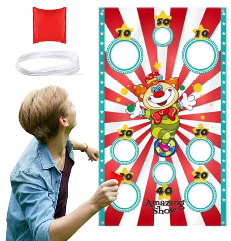 Vikbar Bean Bag Toss Game Banner - 53 X 30 Hängande kastspel för barn &