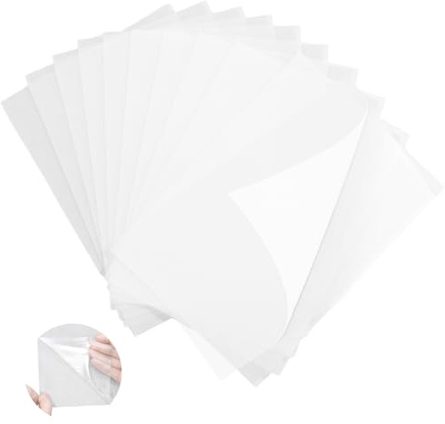 15 Hojas Plancha Adhesiva para Parches, Adhesivas Termoadhesivas Doble Cara, Parches Autoadhesivos Tejido No Tejido Blanco para Planchar, Ropa, Bolsos, Apliques, Mantas, Forros, 20 x 30cm