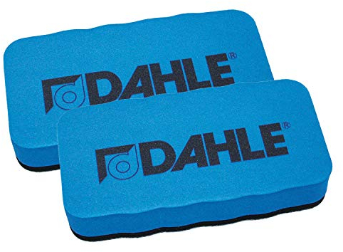 Dahle 95097-02505 Whiteboard Schwamm (Magnetischer Wischer für Trockenreinigung auf vielen Oberflächen) blau - 2er Pack (Schwamm Doppelpack)