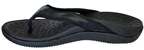 OR8 Wellness Orthopädische Sandalen zur Linderung von Plantarfasziitis mit integrierter Senkfußstütze und Fersenschale, Schwarz, Größe: 40 EU