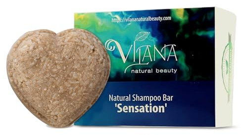 Sensation Natural Shampoo Bar 70g by Vilana | Tones the Scalp, Reduces Hair Loss, Restores Hair Shine & Smoothness | Sulphate Free Hair Shampoo Bar – Suitable for All Hair Types & Problematic Scalp