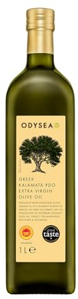 Odysea PDO Kalamata Extra Virgin Olive Oil, Glass Bottle (1 Litre)