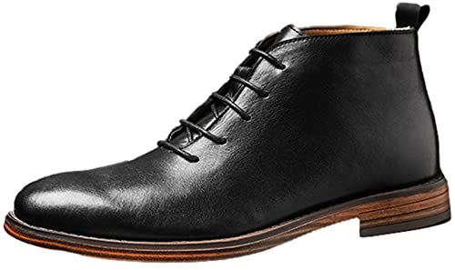 rismart Botas de Piel para Hombre Vestir Moda Tobillo Invierno Zapato Botín