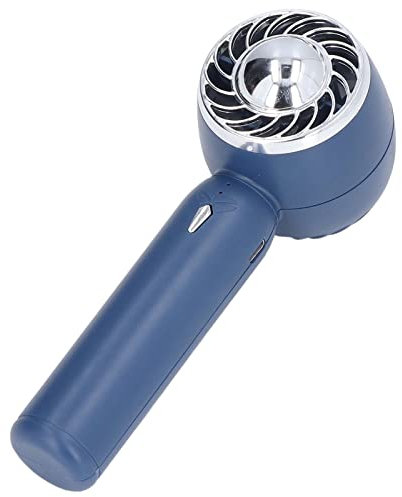 JUMZ Mini Fan, Hand Fan Supercharged Blades 2 Use Mode 3 Levels Wind Small Compact USB Charging for Outdoor for Office for Travel Blue