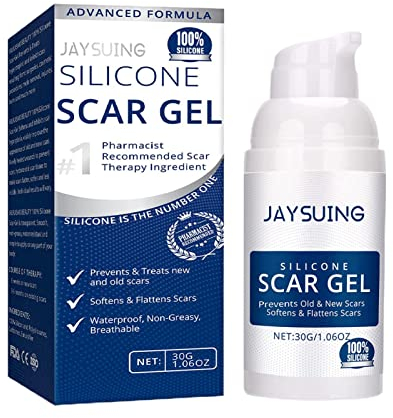 Silikon-Narben-Gel, 30g Narbencreme, Narbenentfernung, Narbenbehandlung, Narbenentfernungscreme Für C-Sektion, Dehnungsstreifen, Akne, Operationen, Effektiv Für Alte Und Neue Narben, 30 G