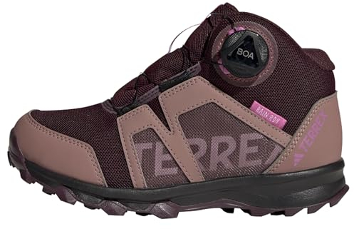 adidas Terrex BOA Mid RAIN.RDY Hiking Shoes Trailrunning-Schuhe, Maroon/Matt Purple/Wonder Red, 36 EU