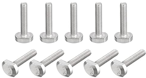 Kvartsman 10 st T-spår bult M6 x 30 mm T spår instigning bult skjutbult 304 rostfritt stål T form skruvar för T-spår