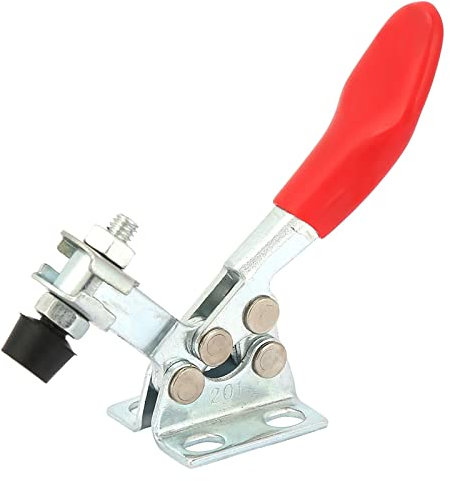 1 abrazadera de palanca horizontal de acero al carbono, abrazadera de palanca horizontal, resistente al óxido, capacidad de sujeción, abrazadera antideslizante de liberación rápida, resistente para