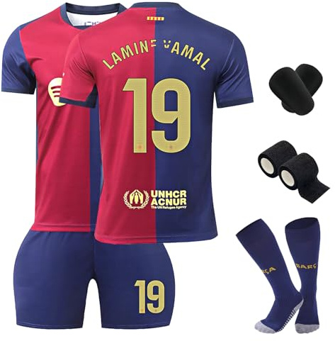 ZSJMY Neues Fußbal Trikot Set Kinder, Fussball Trainingstrikot, Heim/Auswärts Fußball Trikot, Fans Fußballtrikots, Schnell Trocknendes Atmungsaktives Fußballtrikot Mit Schienbeinschoner