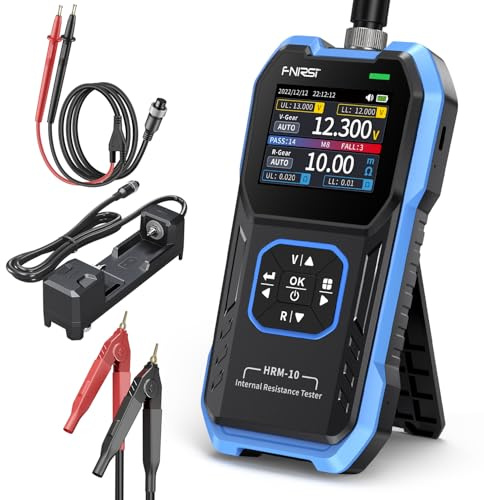 FNIRSI HRM-10 Voltage Internal Resistance Battery Tester, Milliohmmeter 100V 200Ω, Car Battery Tester, Battery Checker Tester for All Types of Batteries, AAA AA Battery, Household Battery Analyzer