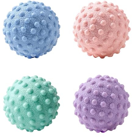 ATBUSS 4 Pezzi di Massaggio del Piede Palla, Fitness Fascia Palla, Rilassamento Muscolare Massaggio Palla, Sport Decompressione Massaggio Palla, Adatto per Le Gambe, Schiena, Vita.